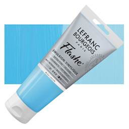 Lefranc & Bourgeois Flashe Vinyl Paint - Lagoon Blue, 80 ml tube and swatch