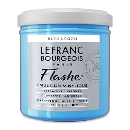 Lefranc & Bourgeois Flashe Vinyl Paint - Lagoon Blue, 125 ml jar