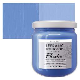 Lefranc & Bourgeois Flashe Vinyl Paint - Royal Blue, 400 ml jar and swatch