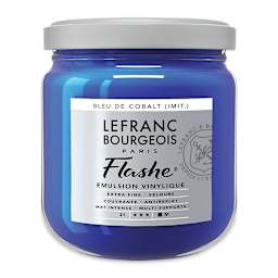 Lefranc & Bourgeois Flashe Vinyl Paint - Cobalt Blue Hue, 400 ml jar