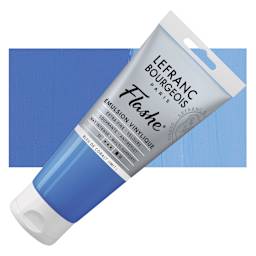 Lefranc & Bourgeois Flashe Vinyl Paint - Cobalt Blue Hue, 80 ml tube and swatch