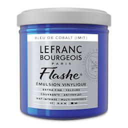 Lefranc & Bourgeois Flashe Vinyl Paint - Cobalt Blue Hue, 125 ml jar