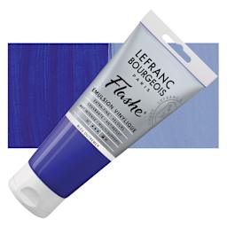 Lefranc & Bourgeois Flashe Vinyl Paint - Ultramarine Blue, 80 ml tube and swatch