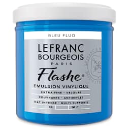 Lefranc & Bourgeois Flashe Vinyl Paint - Fluorescent Blue, 125 ml jar