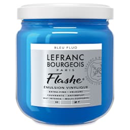 Lefranc & Bourgeois Flashe Vinyl Paint - Fluorescent Blue, 400 ml jar