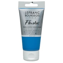 Lefranc & Bourgeois Flashe Vinyl Paint - Fluorescent Blue, 80 ml tube