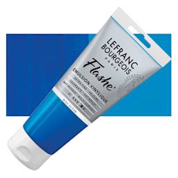 Lefranc & Bourgeois Flashe Vinyl Paint - Ocean Blue, 80 ml tube and swatch