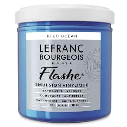 Lefranc & Bourgeois Flashe Vinyl Paint - Ocean Blue, 125 ml jar