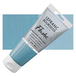 Lefranc & Bourgeois Flashe Vinyl Paint - Blue Ash, 80 ml tube and swatch