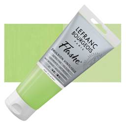 Lefranc & Bourgeois Flashe Vinyl Paint - Bright Green, 80 ml tube and swatch