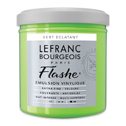 Lefranc & Bourgeois Flashe Vinyl Paint - Bright Green, 125 ml jar