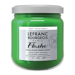 Lefranc & Bourgeois Flashe Vinyl Paint - Spring Green, 400 ml jar