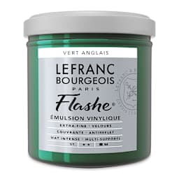 Lefranc & Bourgeois Flashe Vinyl Paint - Chrome Green, 125 ml jar