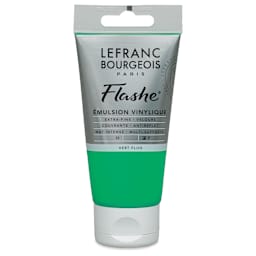 Lefranc & Bourgeois Flashe Vinyl Paint - Fluorescent Green, 80 ml tube