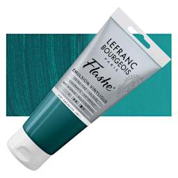 Lefranc & Bourgeois Flashe Vinyl Paint - Viridian Hue, 80 ml tube and swatch
