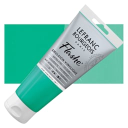 Lefranc & Bourgeois Flashe Vinyl Paint - Veronese Green Shade, 80 ml tube and swatch