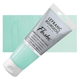 Lefranc & Bourgeois Flashe Vinyl Paint - Water Green, 80 ml tube and swatch