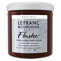 Lefranc & Bourgeois Flashe Vinyl Paint - Sepia Brown, 125 ml jar