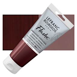 Lefranc & Bourgeois Flashe Vinyl Paint - Sepia Brown, 80 ml tube and swatch