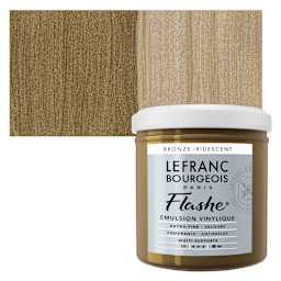 Lefranc & Bourgeois Flashe Vinyl Paint - Bronze, 125 ml jar and swatch
