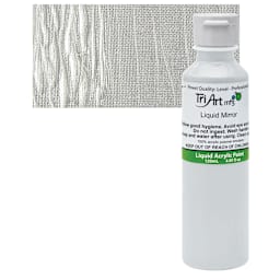 Tri-Art Liquid Artist Acrylic - Liquid Mirror, 120 ml bottle and swatch