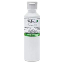 Tri-Art Liquid Artist Acrylics - Titanium White, 120 ml bottle