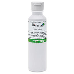 Tri-Art Liquid Artist Acrylics - Zinc Mixing White, 120 ml bottle
