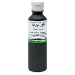 Tri-Art Liquid Artist Acrylics - Carbon Black, 120 ml bottle