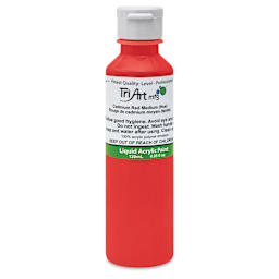 Tri-Art Liquid Artist Acrylics - Cadmium Red Medium Hue, 120 ml bottle