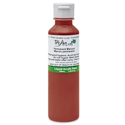 Tri-Art Liquid Artist Acrylics - Permanent Maroon, 120 ml bottle