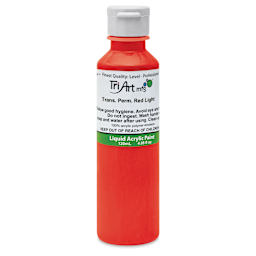 Tri-Art Liquid Artist Acrylics - Transparent Pyrrole Red Light, 120 ml bottle