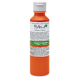 Tri-Art Liquid Artist Acrylics - Golden Yellow, 120 ml bottle