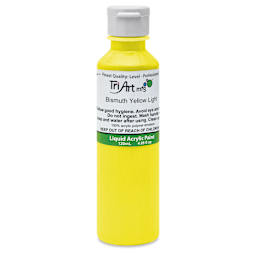 Tri-Art Liquid Artist Acrylics - Bismuth Yellow Light, 120 ml bottle
