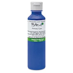 Tri-Art Liquid Artist Acrylics - Primary Cyan, 120 ml bottle