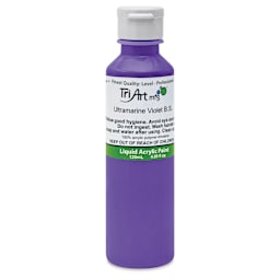 Tri-Art Finest Liquid Artist Acrylics - Ultramarine Violet Blue Shade, 120 ml bottle