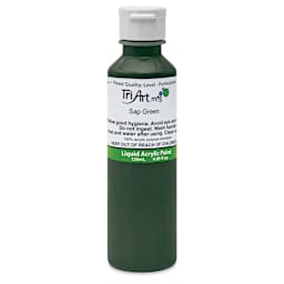 Tri-Art Liquid Artist Acrylics - Sap Green, 120 ml bottle