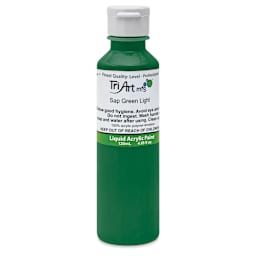 Tri-Art Liquid Artist Acrylics - Sap Green Light, 120 ml bottle