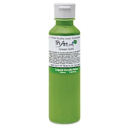 Tri-Art Liquid Artist Acrylics - Green Gold, 120 ml bottle