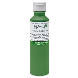 Tri-Art Liquid Artist Acrylics - Chromium Oxide Green, 120 ml bottle