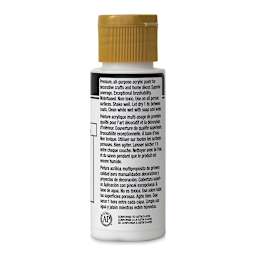 FolkArt Matte Acrylic Paint - Titanium White, 2 oz, Bottle (Back)
