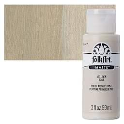 FolkArt Matte Acrylic Paint - Linen, 2 oz, Bottle and swatch