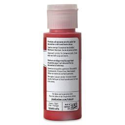 FolkArt Matte Acrylic Paint - Lipstick Red, 2 oz, Bottle (Back)