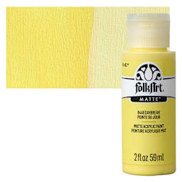 FolkArt Matte Acrylic Paint - Daybreak, 2 oz, Bottle and swatch