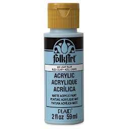 FolkArt Matte Acrylic Paint - Light Blue, 2 oz, Bottle (Front)