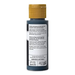 FolkArt Matte Acrylic Paint - Navy Blue, 2 oz, Bottle (Back)