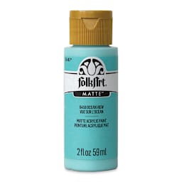 FolkArt Matte Acrylic Paint - Ocean View, 2 oz, Bottle (Front)