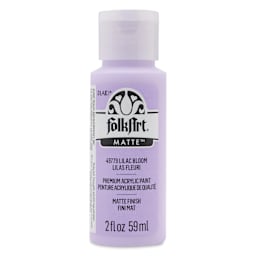 FolkArt Matte Acrylic Paint - Lilac Bloom, 2 oz, Bottle, front of bottle