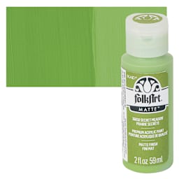 FolkArt Matte Acrylic Paint - Secret Meadow, 2 oz, Bottle and swatch