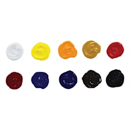 Swatches of colors in Chromacryl Students' Acrylic Paints - Set of 10, Assorted Colors