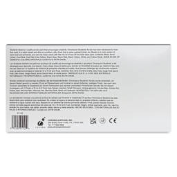 Back of packaging for Chromacryl Students' Acrylic Paints - Set of 10, Assorted Colors, 2.5 oz tubes